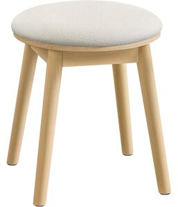 Stolac s udobnom podstavom, nosivost do 120 kg, 37 x 37 x 43 cm, krem-bež | SONGMICS