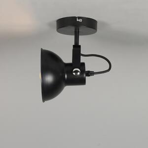 Industrijska zidna i stropna svjetiljka crna s nagibom - Guida