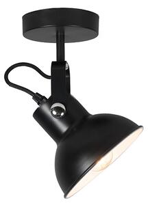 Industrijska zidna i stropna svjetiljka crna s nagibom - Guida