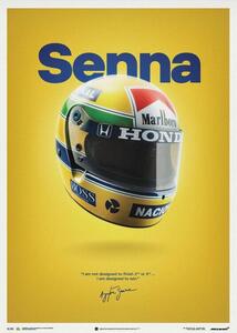 Umjetnički tisak McLaren MP4/4 - Ayrton Senna - Helmet - San Marino GP - 1988 - Poster, Automobilist