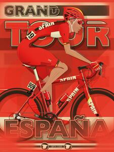 Ilustracija La Vuelta Grand Tour Cycling Race, Wyatt 9