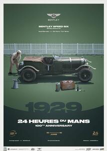 Umjetnički tisak Bentley Speed Six - 24h Le Mans - 100th Anniversary - 1929, Automobilist