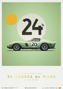 Umjetnički tisak Ferrari 250 GTO - Green - 24h Le Mans - 1962 - Collector's Edition