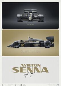 Umjetnički tisak Lotus 97T - Ayrton Senna - The First Win - Estoril, 1985, Automobilist