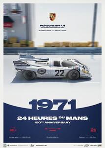 Umjetnički tisak Porsche 917 KH - 24h Le Mans - 100th Anniversary - 1971, Automobilist