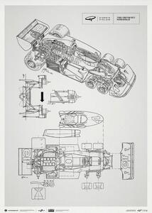 Umjetnički tisak Giorgio Piola Technical Drawing - Tyrrell P34B - 1977 l Unlimited Poster, Automobilist