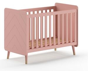 Ružičasti dječji krevet od masivnog bora 60x120 cm BILLY – Vipack