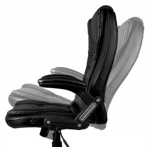 Masažna fotelja od crne eko kože BSB004M