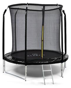 KLARFIT Jumpstarter, trampolin, 2,5 m Ø, mreža, max 120 kg, površina za skakanje 195 cm Ø
