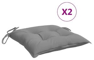 VidaXL Jastuci za stolice 2 kom sivi 40 x 40 x 7 cm od tkanine Oxford