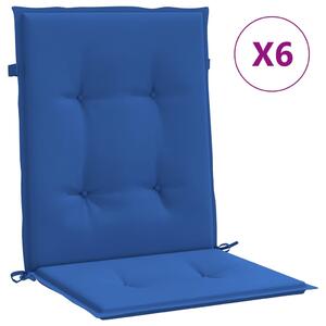VidaXL Jastuci za vrtne stolice 6 kom plavi 100 x 50 x 3 cm od tkanine