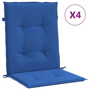 VidaXL Jastuci za vrtne stolice 4 kom plavi 100 x 50 x 3 cm od tkanine
