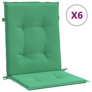 VidaXL Jastuci za vrtne stolice 6 kom zeleni 100x50x3 cm od tkanine