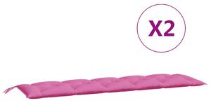 VidaXL Jastuci za vrtnu klupu 2 kom ružičasti od tkanine Oxford