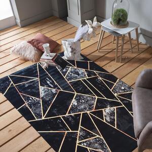Crni tepih sa zanimljivim detaljima Širina: 80 cm | Duljina: 150 cm