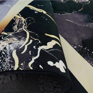 Luksuzni crni tepih sa zlatnim uzorkom Širina: 80 cm | Duljina: 150 cm