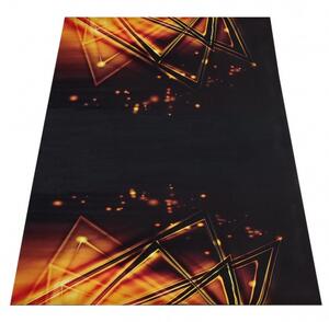 Crni tepih s hrabrim uzorkom Širina: 80 cm | Duljina: 150 cm