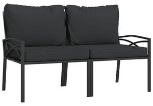 VidaXL Vrtne stolice sa sivim jastucima 2 kom 62 x 75 x 79 cm čelične