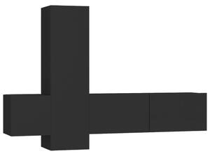 VidaXL 3-dijelni set TV ormarića crni od iverice