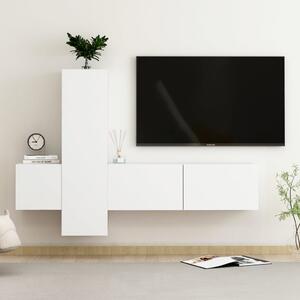 VidaXL 3-dijelni set TV ormarića bijeli od iverice