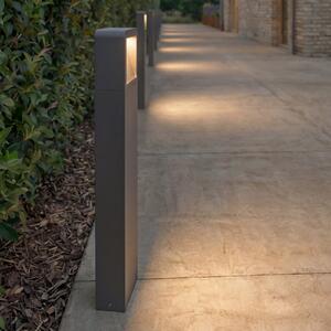 Lucande LED putna svjetiljka Leya, 65 cm, antracit, metal, IP54, Crno, Aluminij