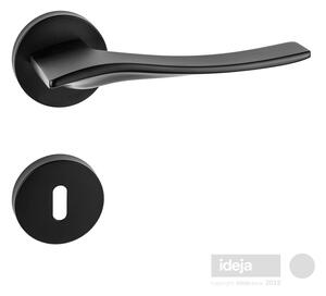 Kvaka Linea crna mat <span>rozeta ključ, cilindar ili wc</span> Ključ