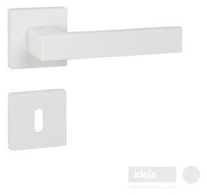 Kvaka Quadro bijela mat <span>rozeta ključ, cilindar ili wc</span> Ključ