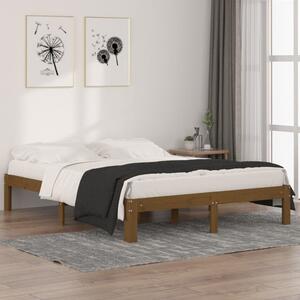 VidaXL Okvir za krevet od masivnog drva boja meda 150x200 cm 5FT King