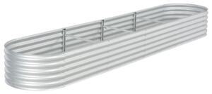 VidaXL Vrtna sadilica od pocinčanog čelika 400 x 80 x 44 cm srebrna