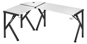 Kutni PC stolić Hyperion 6.3 (crna + bijela)