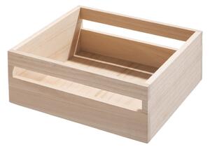 Kutija za pohranu od drveta paulovnije IDesign Eco Handled, 25,4 x 25,4 cm