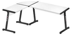 Kutni PC stolić Hyperion 6.0 (crna + bijela)