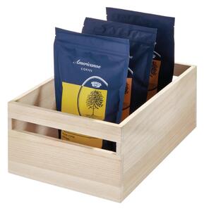 Kutija za pohranu od drveta paulovnije IDesign Eco Handled, 25,4 x 38 cm