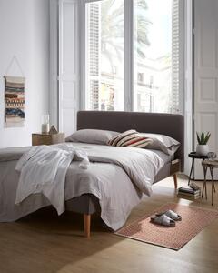 Sivi bračni krevet Kave Home Lydia, 160 x 200 cm