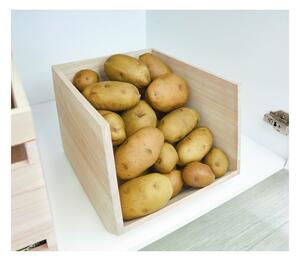 Kutija za pohranu od drveta paulovnije IDesign Eco Open, 25,4 x 29 cm