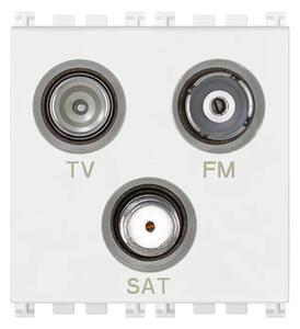 VIMAR ARKÉ PRIKLJUČ.TV-FM-SAT 3 IZLAZA 2M TV/SAT BIJELI VI19303.B