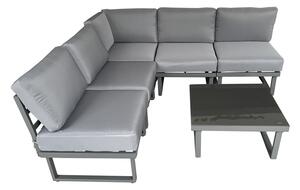 Moderna vrtna kutna sofa Lima Corner za 5 osoba Garden Point antracit