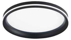 Fabas Luce LED stropna svjetiljka Isy, crna, Ø 35 cm, metalna, CCT, prigušljiva, prigušiva, Crno, Dnevni boravak/blagovaonica, Metal