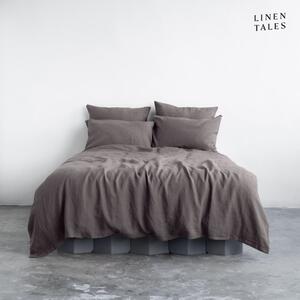Tamno siva lanena produljena posteljina za bračni krevet 200x220 cm - Linen Tales