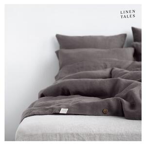 Tamno siva lanena posteljina za bračni krevet 200x200 cm - Linen Tales