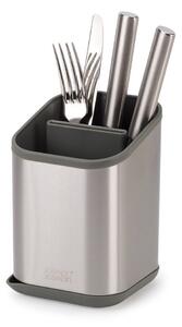 Ocjeđivač za posuđe od nehrđajućeg čelika za pribor u sjajno srebrnoj boji 11x11,5 cm Duo Steel – Joseph Joseph