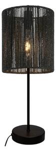 Crna stolna lampa sa sjenilom od trstike (visina 48 cm) Foresto – GTV