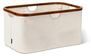 Krem tekstilna složiva košara za rublje Bamboo/Linen – Bigso