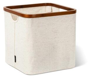 Krem tekstilna kutija za pohranu 30x30x30 cm Bamboo/Linen Cube – Bigso