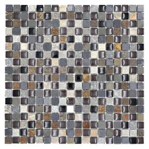 Mozaik pločica Quadrat Crystal Mix XCM M980 (30,5 x 32,2 cm, Sive boje, Sjaj)