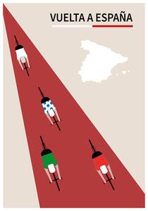 Ilustracija Vuelta a espana, Poster Paperago