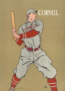 Ilustracija Vintage Drawing of a Baseball Player, Edward Penfield