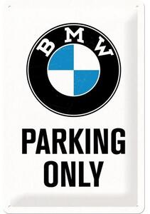 Metalni znak BMW - Parking Only White
