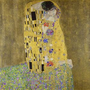 Gustav Klimt - Reprodukcija Poljub, (40 x 40 cm)