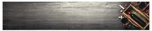 VidaXL Kuhinjski tepih perivi s uzorkom boce vina 60x300 cm baršunasti